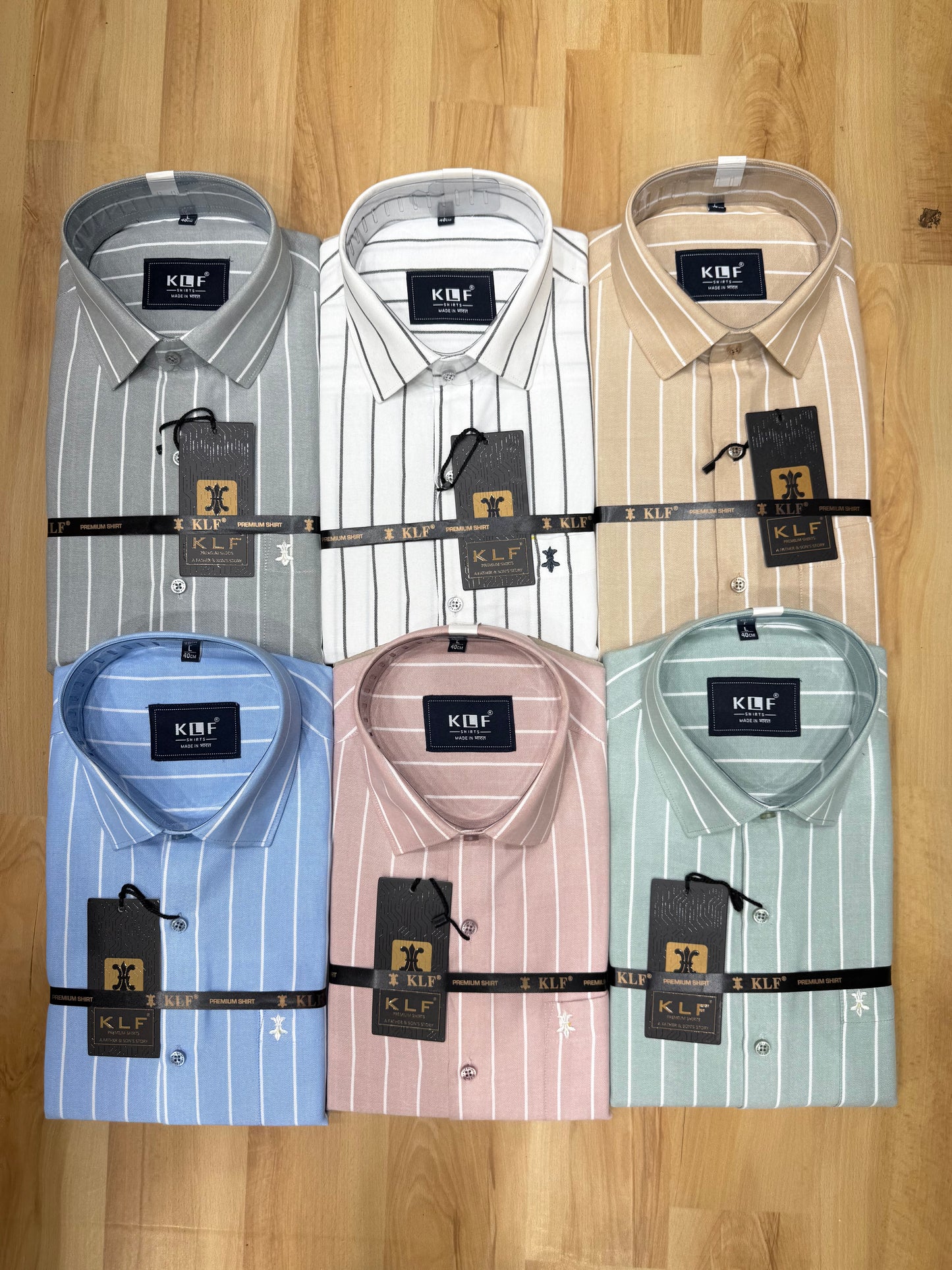Pack of 6 Oxford Stripes