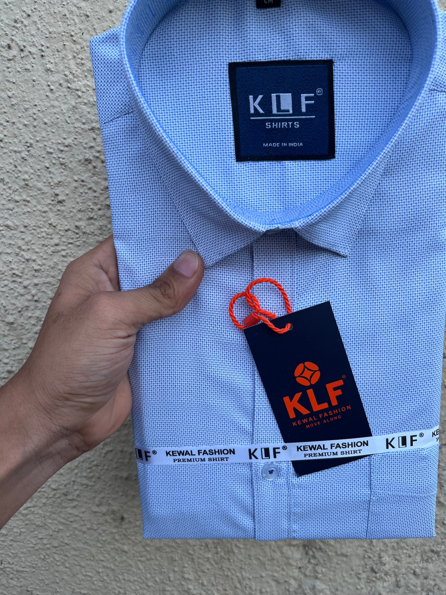 Dobby blue shirt 204-1
