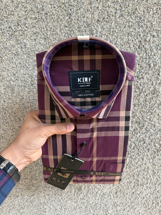 Burgundy Crown Checks