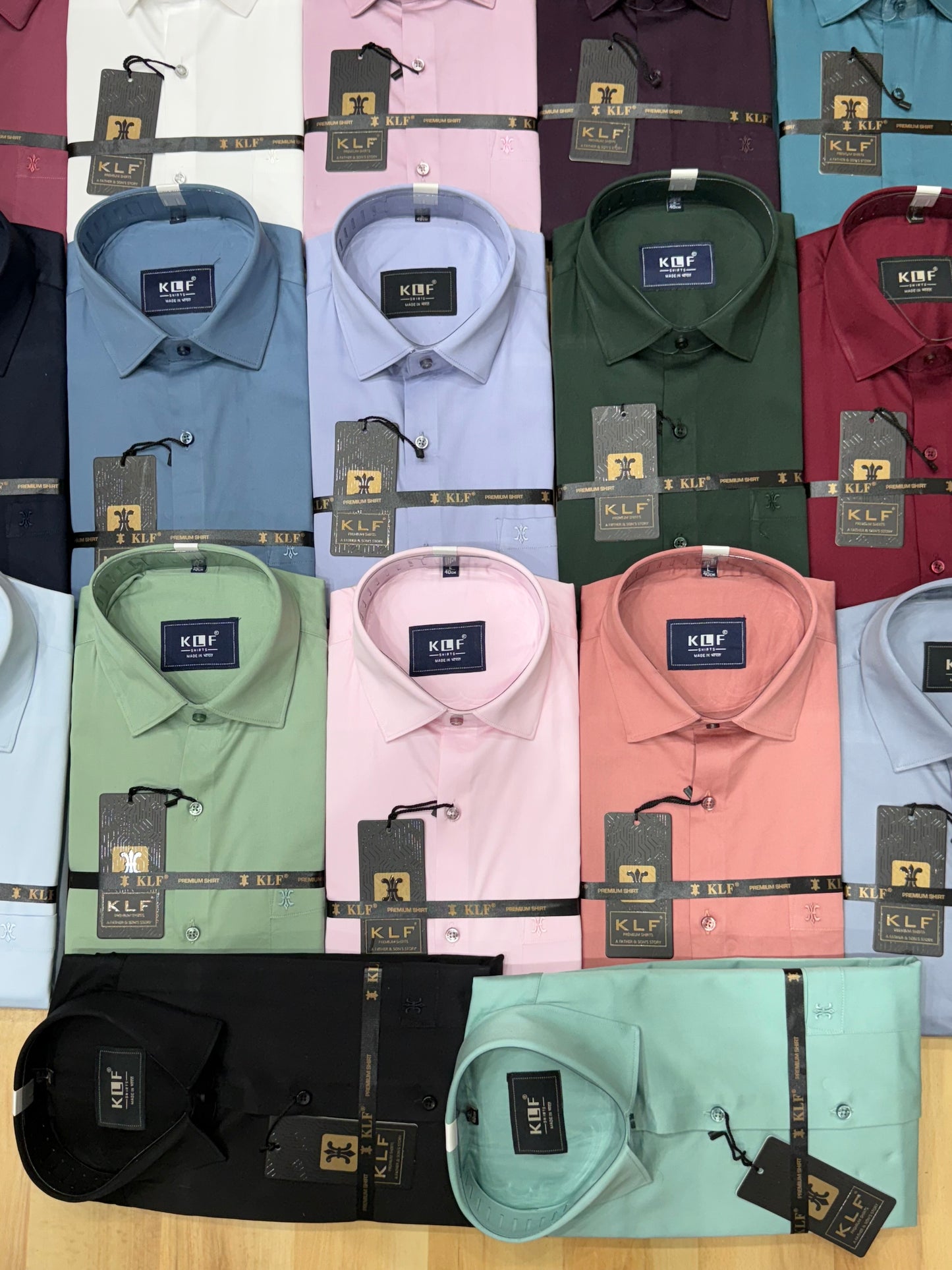 Pack of 17 satin Lycra shirts