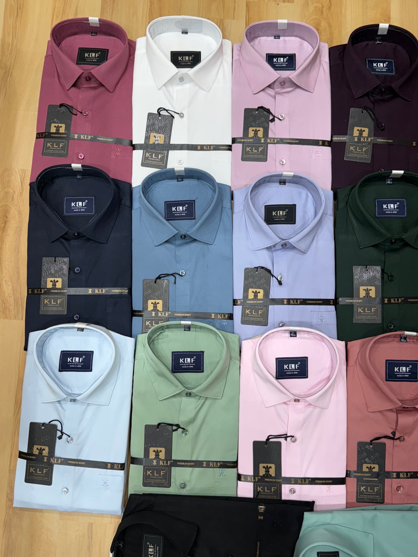 Pack of 17 satin Lycra shirts