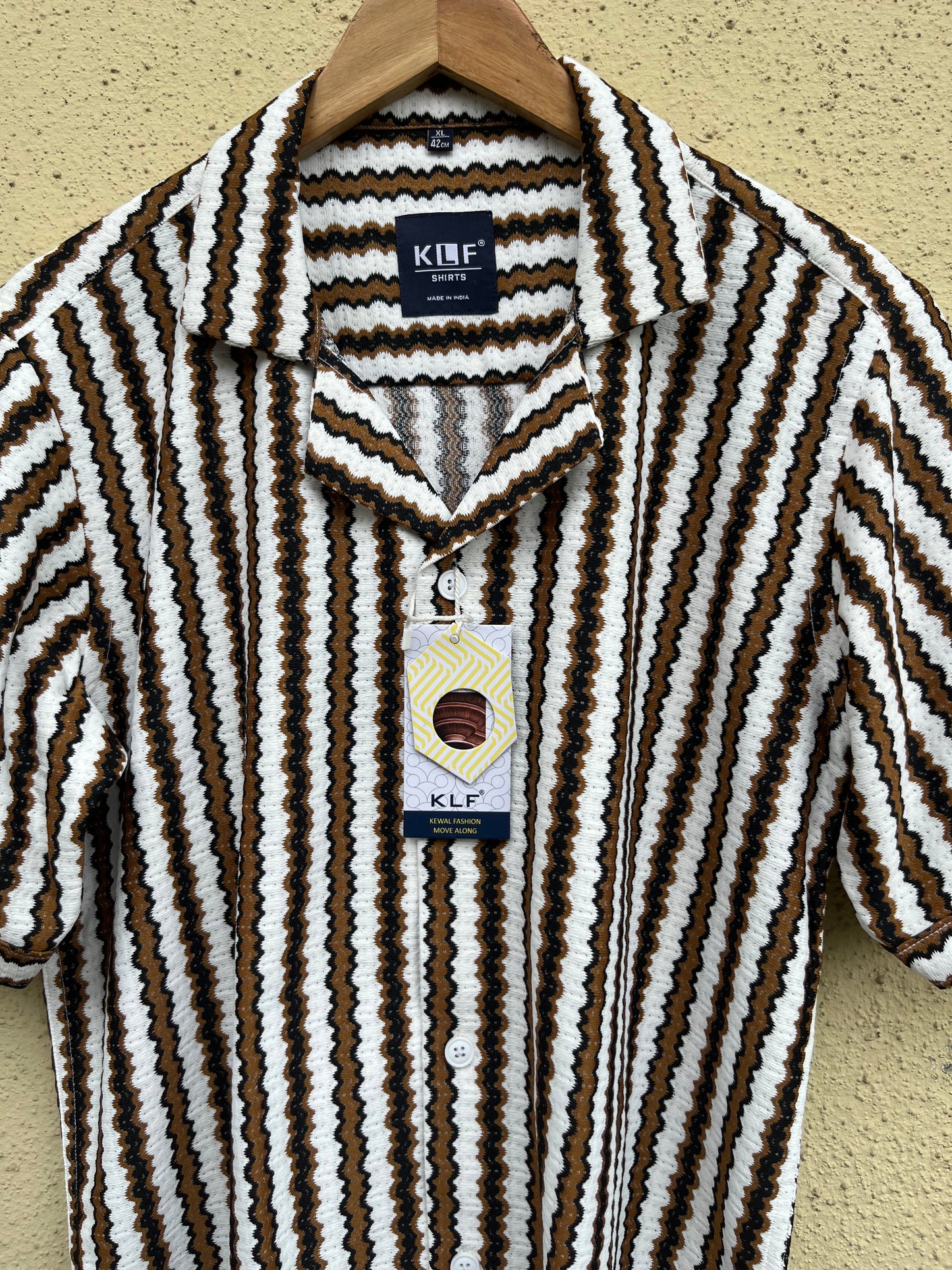 Brown Line Knitted Shirt