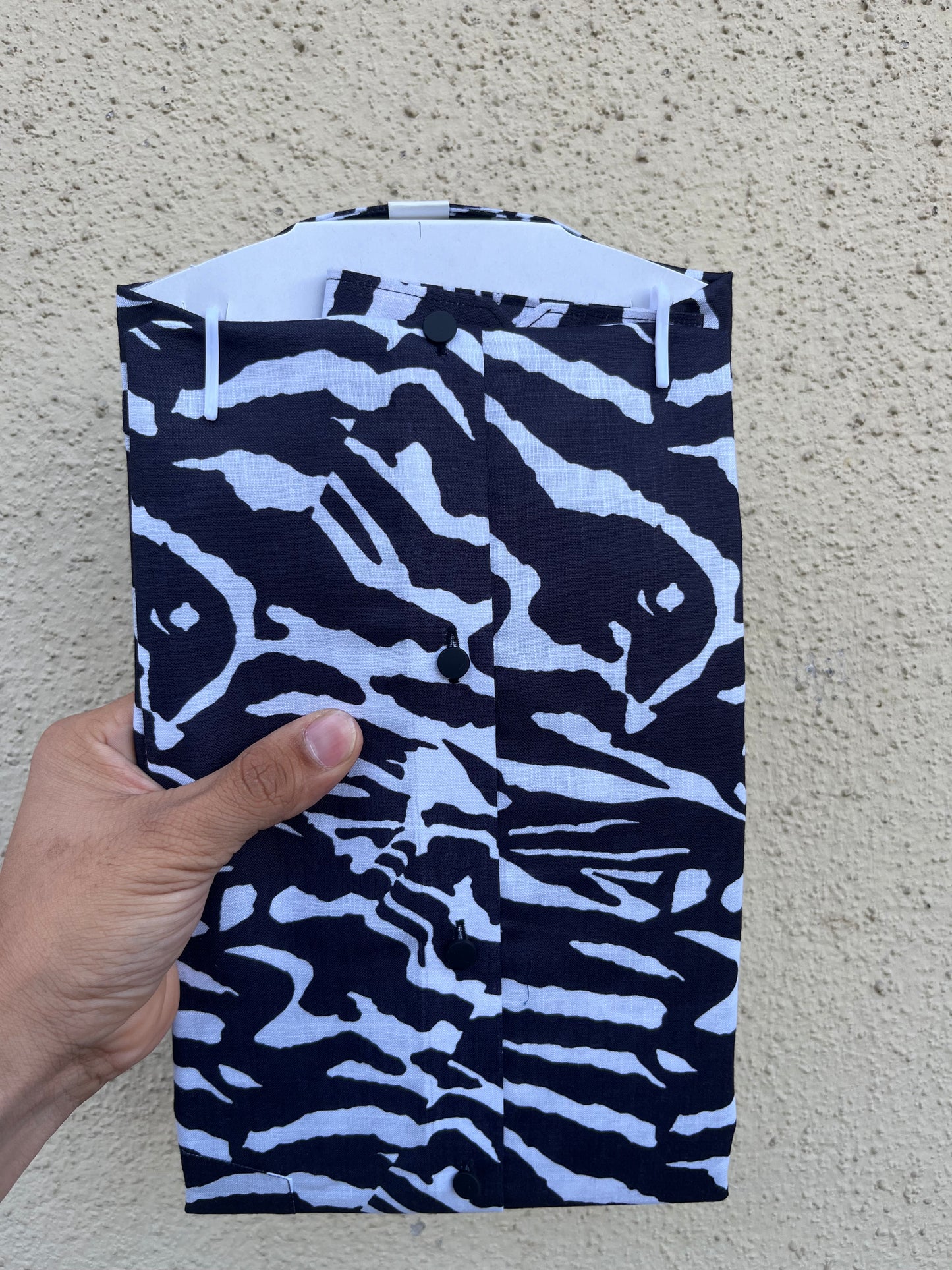 Zebra print linen base digital print full sleeves shirts -