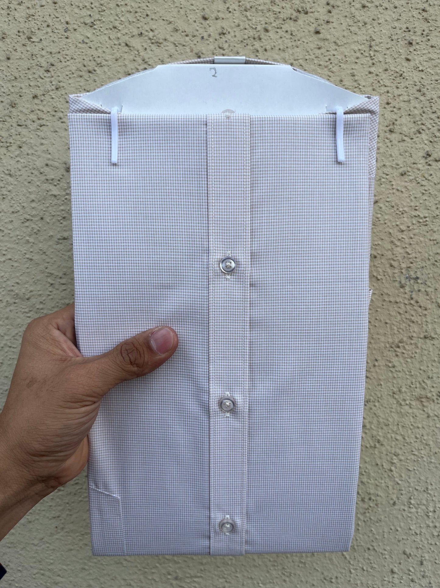 Ivory micro checks full sleeves shirt -408-4