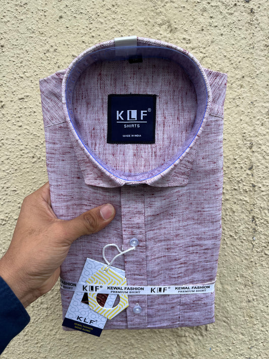 Maroon texture khadi full shirt - 368-6