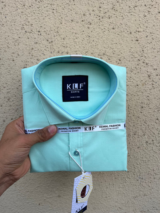 Mint green half shirt- 383-4